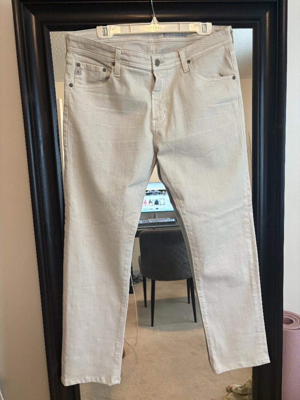 Men's AG Off White Pants